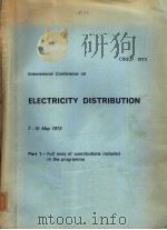 INTERNATIONAL CONFERENCE ON ELECTRICITY DISTRIBUTION  PART 1:FULL TEXTS OF CONTRIBUTIONS INCLUDED IN     PDF电子版封面     
