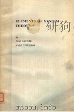 ELEMENTS OF SYSTEM THEORY     PDF电子版封面  0720404401   