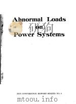 ABNORMAL LOADS ON POWER SYSTEMS     PDF电子版封面     