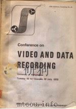 CONFERENCE ON VIDEO AND DATA RECORDING（ PDF版）
