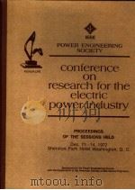 CONFERENCE ON RESEARCH FOR THE ELECTRIC POWER INDUSTRY     PDF电子版封面     
