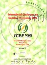 INTERNATIONAL CONFERENCE ON ELECTRICAL ENGINEERING 1999  VOLUME 1     PDF电子版封面     