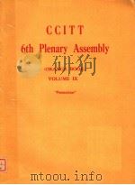 CCITT 6TH PLENARY ASSEMBLY VOLUME  IX     PDF电子版封面     