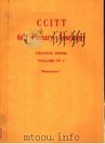CCITT 6TH PLENARY ASSEMBLY VOLUME  IV.1     PDF电子版封面     
