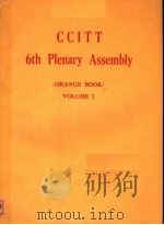 CCITT 6TH PLENARY ASSEMBLY VOLUME  I     PDF电子版封面     