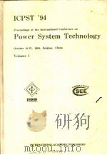 POWER SYSTEM TECHNOLOGY  VOLUME 1（ PDF版）