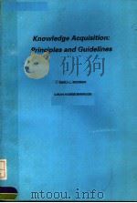 KNOWLEDGE ACQUISITION：PRINCIPLES AND GUIDELINES     PDF电子版封面  0135164362   
