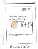 CALCULATING CONDITIONS FOR PRESSURE WELDING（ PDF版）