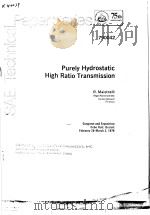 PURELY HYDROSTATIC HIGH RATIO TRANSMISSION     PDF电子版封面     