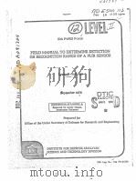 FIELD MANUAL TO DETERMINE DETECTION OR RECOGNITION RANGE OF A FLIR SENSOR     PDF电子版封面    LYNNE N.SEEKAMP 