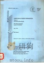 LASER BEAM TARGET INTERACTION VOLUME 1 2.8 MICRONS WAVELENGTH     PDF电子版封面     