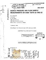 SOURCE PRESSURE AND FLOW SAMPLE MEASUREMENTS ON DABS TESTS S2 AND S3（ PDF版）