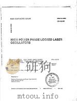 HIGH POWER PHASE LOCKED LASER OSCILLATORS     PDF电子版封面    C.L.HAYES  C.L.TELK  J.SOOHOO 