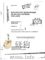 EXPLORATORY DEVELOPMENT ON SILICON MATERIAL FOR LADIR（ PDF版）