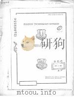 FOREIGN TECHNOLOGY DIVISION FORGING AND STAMPING （SELECTED ARTICLES）     PDF电子版封面     