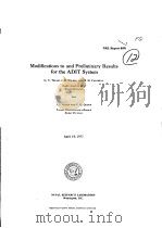 MODIFICATIONS TO AND PRELIMINARY RESULTS FOR THE ADIT SYSTEM     PDF电子版封面    G.V.TRUNK  J.D.WILSON  B.H.CAN 