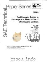 FUEL ECONOMY TRENDS IN PASSENGER CAR FLEETS-EFFECTS OF EMISSIONS CONTROLS（ PDF版）