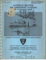 1979 TECHNICAL PAPER ABSTRACTS AVIONICS SECTION AMERICAN DEFENSE PREPAREDNESS ASSOCIATION AVIONICS T     PDF电子版封面     