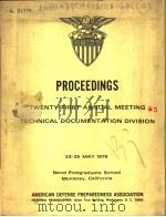PROCEEDINGS TWENTY-FIRST ANNUAL MEETING TECHNICAL DOCUMENTATION DIVISION     PDF电子版封面     