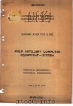 FIELD ARTILLERY COMPUTER EQUIPMENT-SYSTEM     PDF电子版封面     