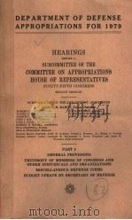 HEARINGS BEFORE A SUBCOMMITTEE OF THE COMMITTEE ON APPROPRIATIONS HOUSE OF REPRESENTATIVES  NINETY-F     PDF电子版封面     