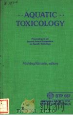AQUATIC TOXICOLOGY     PDF电子版封面     