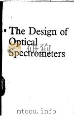 THE DESIGN OF OPTICAL SPECTROMETERS（ PDF版）