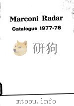 MARCONI RADAR CATALOGUE 1977-78     PDF电子版封面     