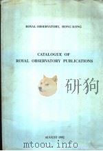 CATALOGUE OF ROYAL OBSERVATORY PUBLICATIONS   1992  PDF电子版封面     