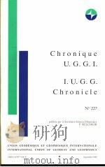 CHRONIQUE U.G.G.I. I.U.G.G. CHRONICLE NO.227     PDF电子版封面  287977036X   