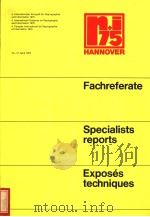 FACHREFERATE  SPECIALISTS REPORTS  EXPOSES TECHNIQUES     PDF电子版封面     
