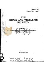 THE SHOCK AND VIBRATION BULLETIN  PART 4     PDF电子版封面     