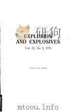ECPLOSION AND EXPLOSIVES  VOL.32  NO.5     PDF电子版封面     