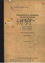 THERMOPHYSICAL PROPERTIES OF SOLID MATERIALS  VOLUME 1  ELEMENTS  REVISED EDITION     PDF电子版封面    THOMAS E.WATERMAN  HARRY J.HIR 