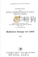 PROCEEDINGS OF THE INTERNATIONAL SCHOOL OF PHYSICS ENRICO FERMI COURSE 18   1962  PDF电子版封面     