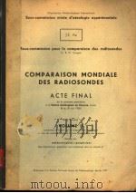 COMPARAISON MONDIALE DES RADIOSONDES  VOLUME 2     PDF电子版封面     