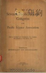 PROCEEDINGS OF THE SEVENTH PACIFIC SCIENCE CONGRESS OF THE PACIFIC SCIENCE ASSOCIATION  VOLUME 3  ME     PDF电子版封面     