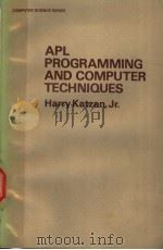 APL PROGRAMMING AND COMPUTER TECHNIQUES     PDF电子版封面     