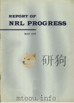 REPORT OF NRL PROGRESS  MAY 1975     PDF电子版封面     