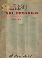 REPORT OF NRL PROGRESS  JANUARY 1972（ PDF版）