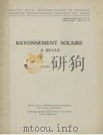 RAYONNEMENT SOLAIRE A UCCLE  ANNEE 1951（ PDF版）