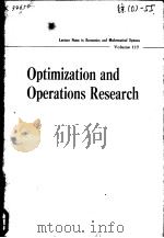 OPTIMIZATION AND OPERATIONS RESEARCH     PDF电子版封面    W.OETTLI AND K.RITTER 