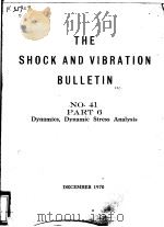 THE SHOCK AND VIBRATION BULLETIN     PDF电子版封面     