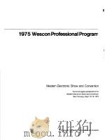 1975 WESCON PROFESSIONAL PROGRAM  VOLUME 19（ PDF版）