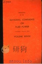 PROCEEDINGS OF THE NATIONAL CONFERENCE ON FLUID POWER  VOLUME 28     PDF电子版封面     