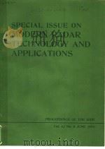 SPECIAL ISSUE ON MODERN RADAR TECHNOLOGY AND APPLICATIONS     PDF电子版封面     