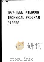 1974 IEEE INTERCON TECHNICAL PROGRAM PAPERS     PDF电子版封面     