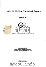 WESCON TECHNICAL PAPERS  VOL.16 1972     PDF电子版封面     