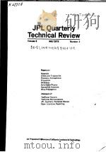 JPL QUARTERLY TECHNICAL REVIEW  VOLUM 2     PDF电子版封面     