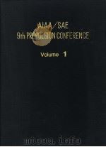 ALAA/SAE 9TH PROPULSION CONFERENCE  VOLUME 1     PDF电子版封面     